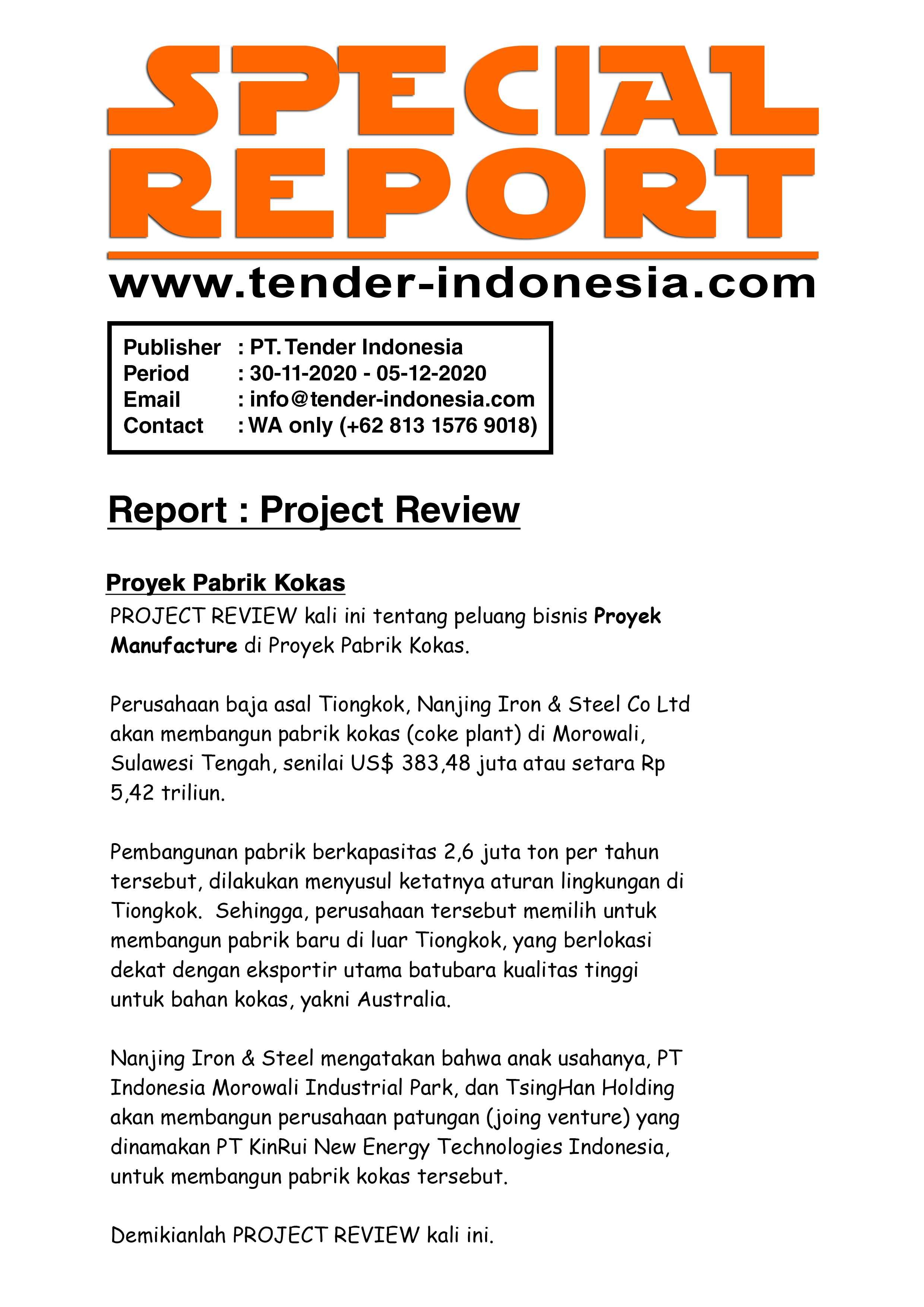 Weekly Project Review (Edisi 30 November - 05 Desember 2020)